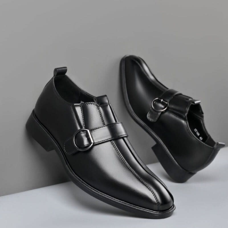 Gerald Faux Leather Monk Strap Dress Shoes_7