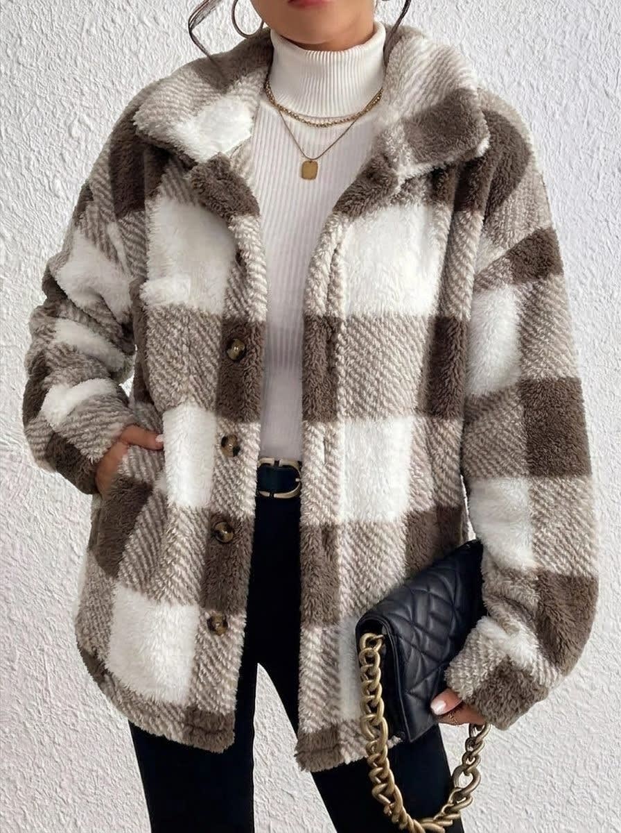 Mirella Plaid Sherpa Shacket_14