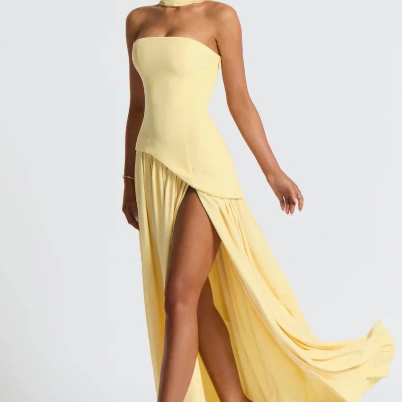 Rhea Halter Neck Wedding Guest Maxi Dress_1