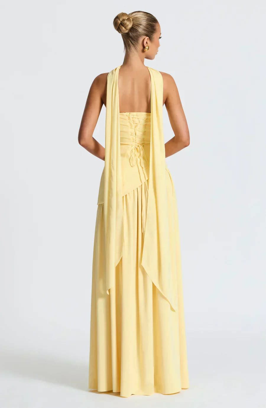 Rhea Halter Neck Wedding Guest Maxi Dress_2