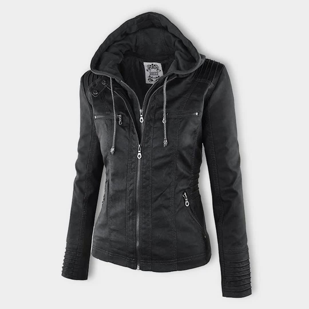 Madison Faux Leather Hooded Jacket_10