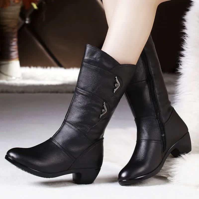 Winona Mid Calf Block Heel Winter Boots_2