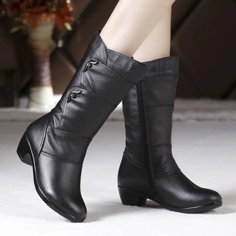 Winona Mid Calf Block Heel Winter Boots_5