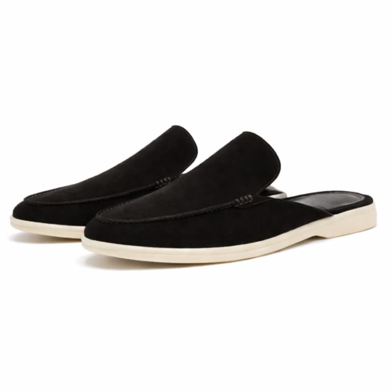 Alejandro Backless Suede Look Loafers_1