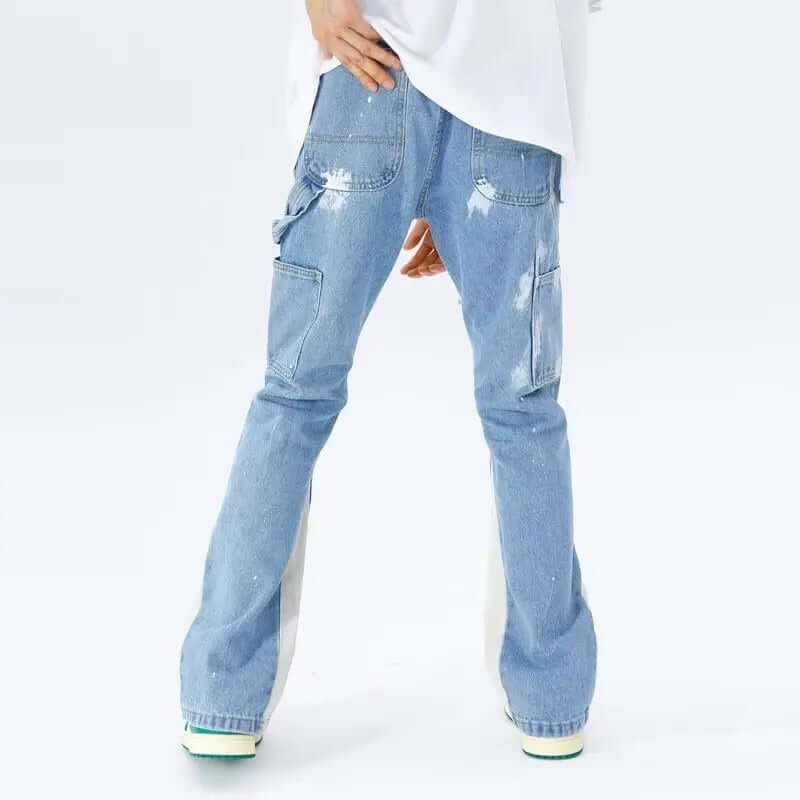 Julian Baggy Distressed Flared Jeans_3