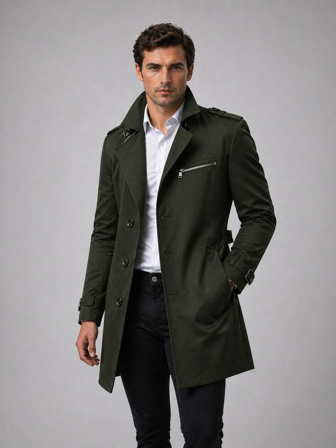 Nathaniel Belted Double Breasted Trench Coat_8