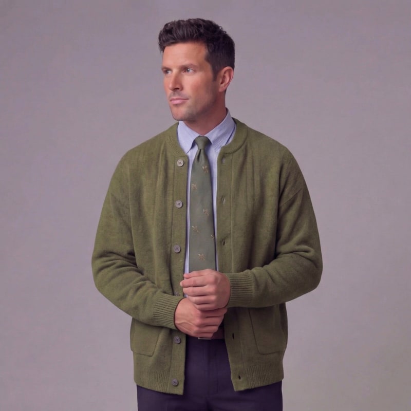 Levi Crew Neck Button Front Cardigan_1