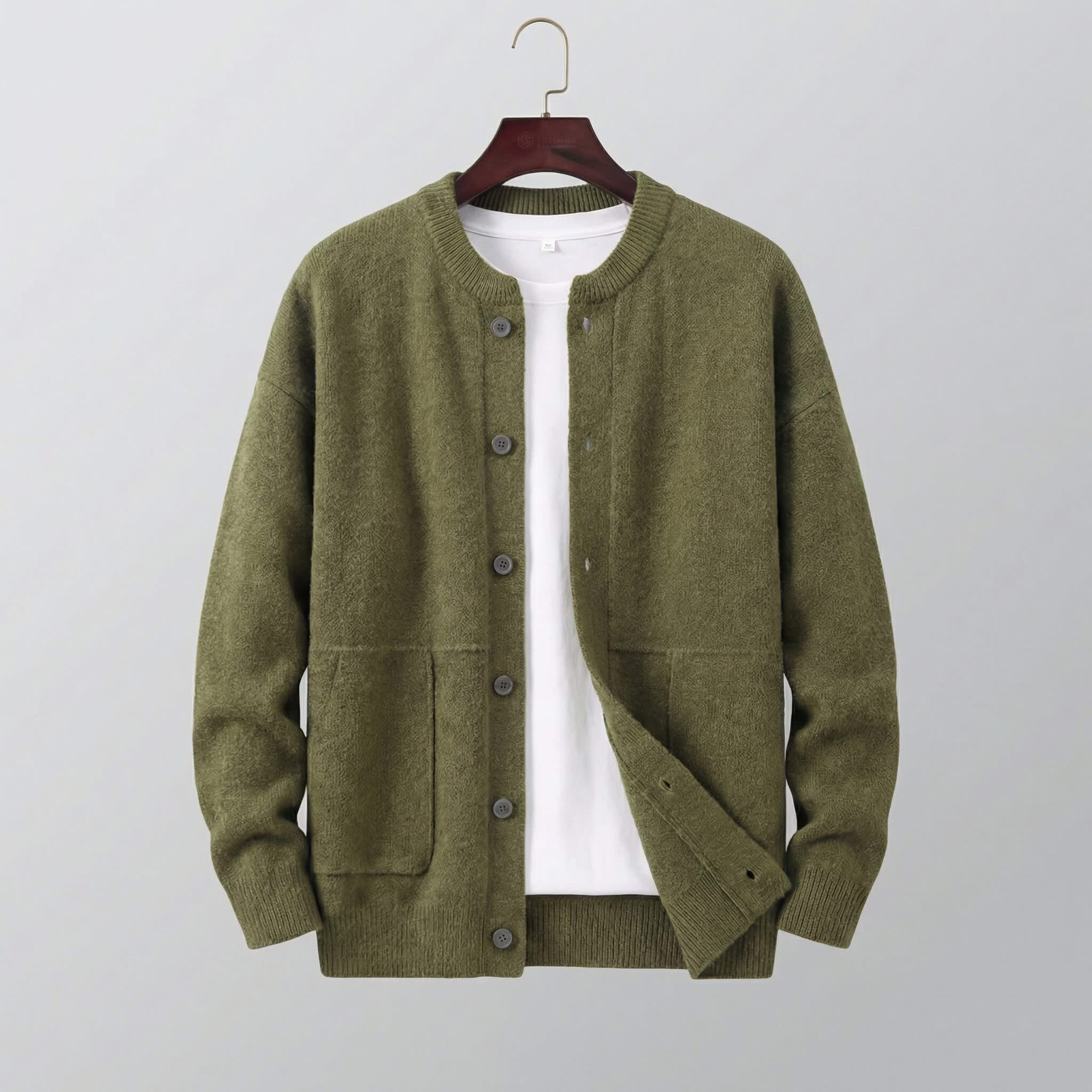 Levi Crew Neck Button Front Cardigan_2