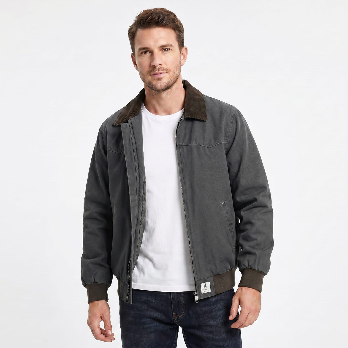 Craig Canvas Corduroy Collar Jacket_3