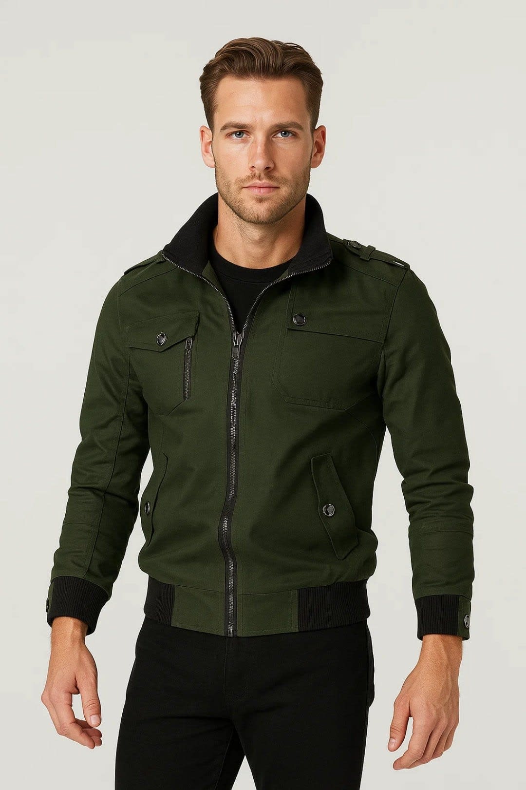 Anton Zip Up Utility Bomber Jacket_2