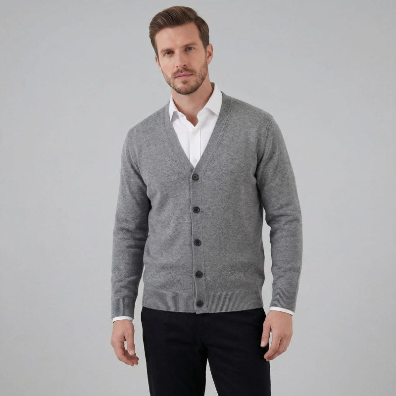 Logan Button Front V-Neck Cardigan_1