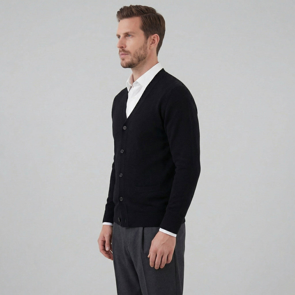 Logan Button Front V-Neck Cardigan_6