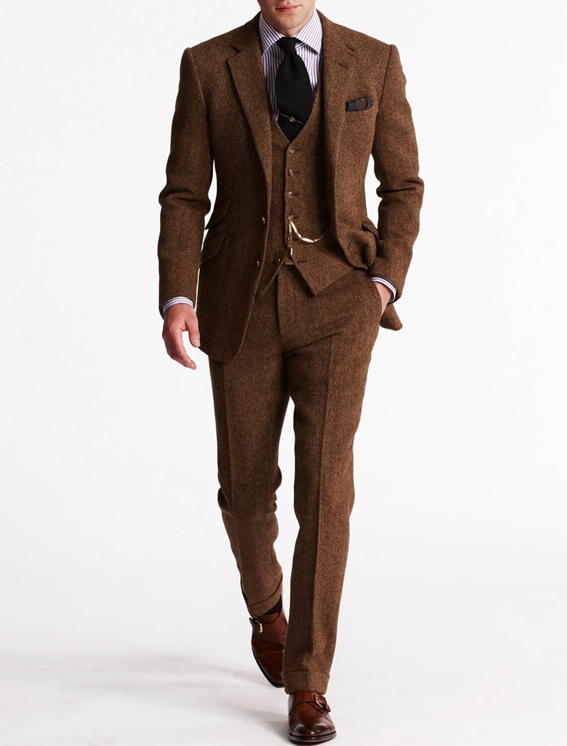 Derek Herringbone Tweed Three Piece Suit_2