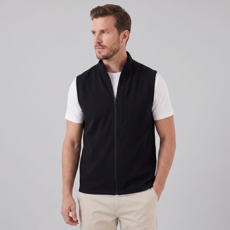 Jonah Textured Full Zip Vest_1