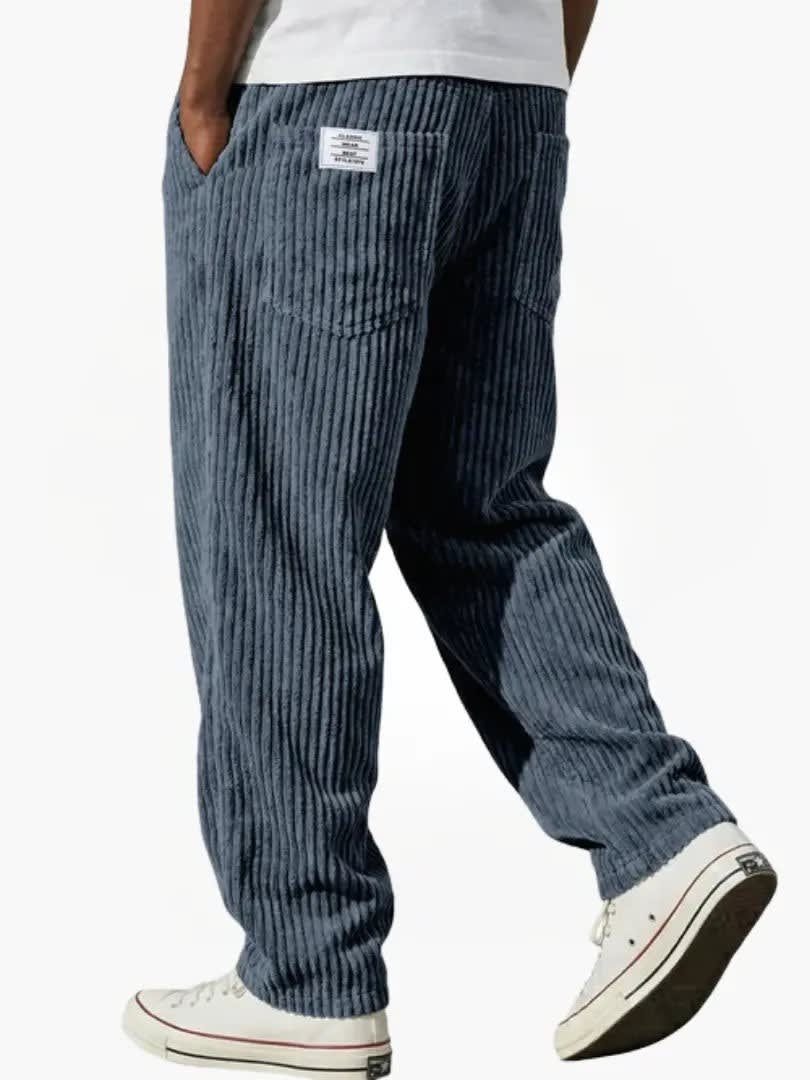 Roberto Corduroy Straight Leg Trousers_3