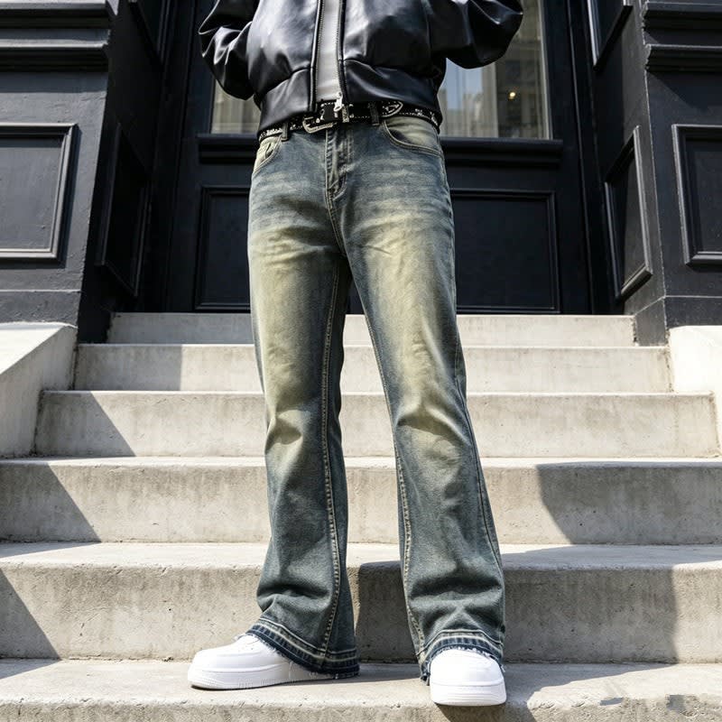 Rafael Loose Fit Retro Flared Jeans_1