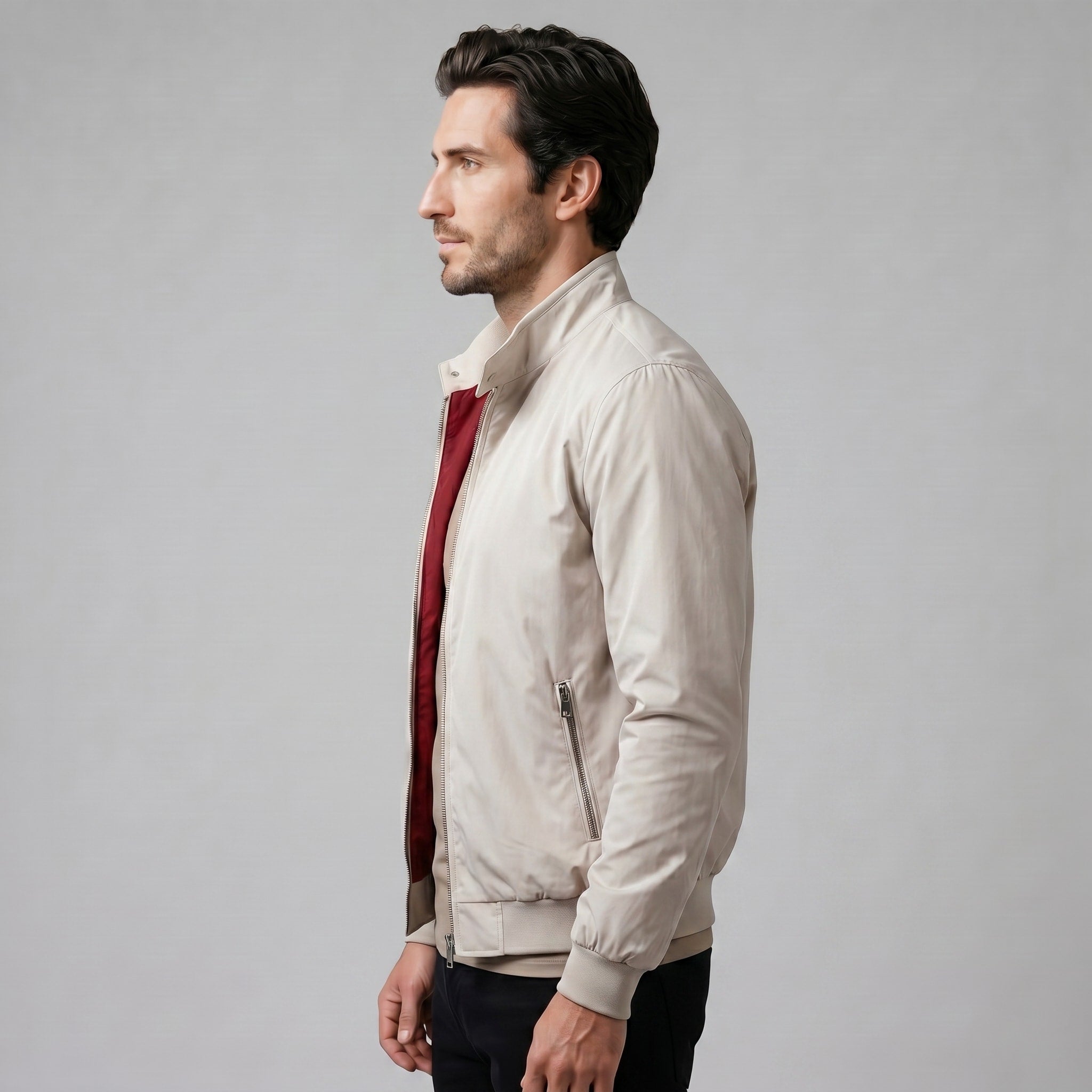 Florian Padded Slim Fit Bomber Jacket_13