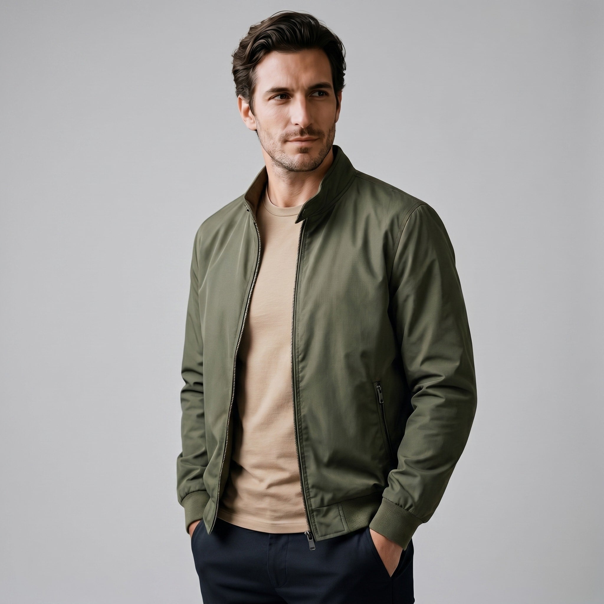 Florian Padded Slim Fit Bomber Jacket_6