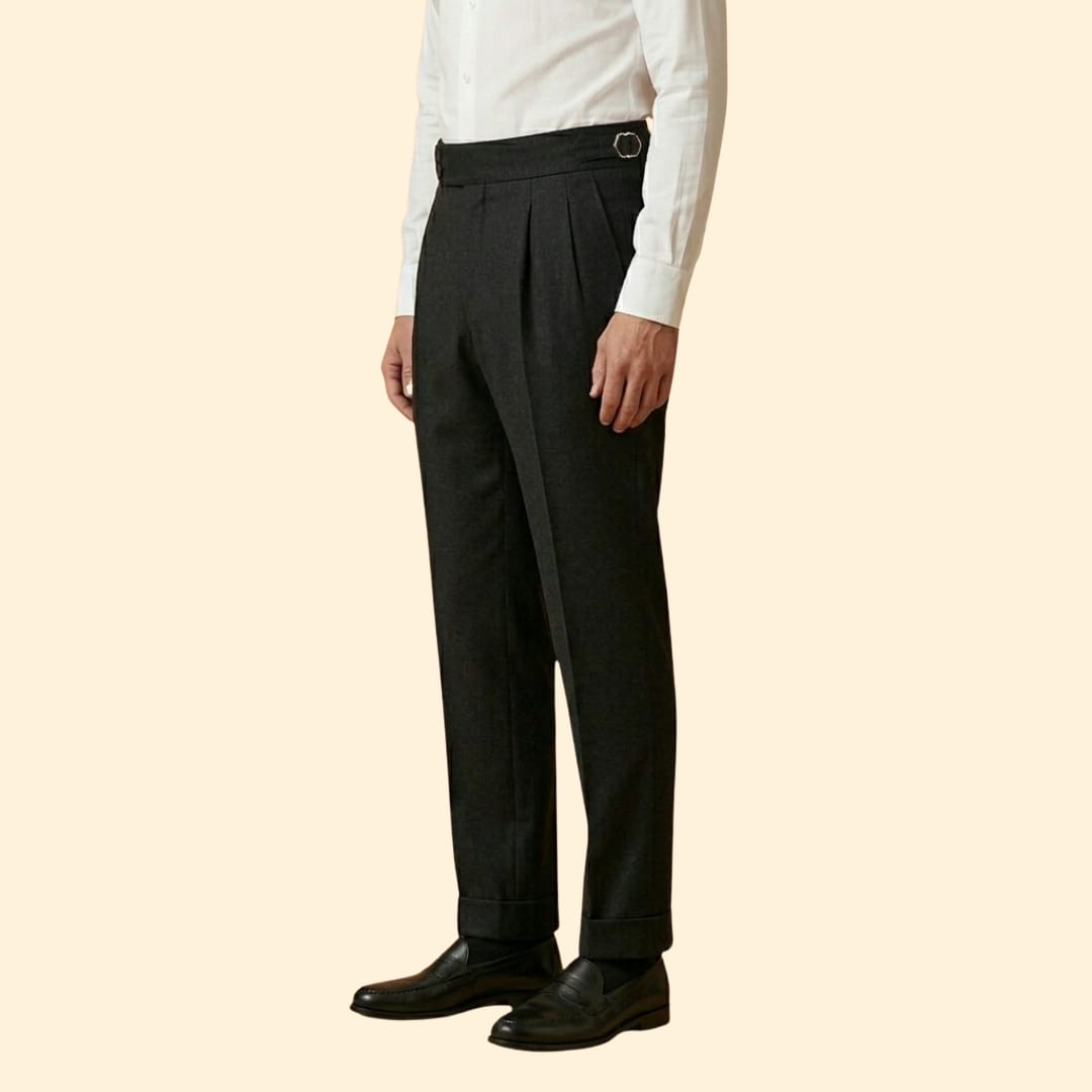 Wilbur High Waisted Pleated Trousers_4