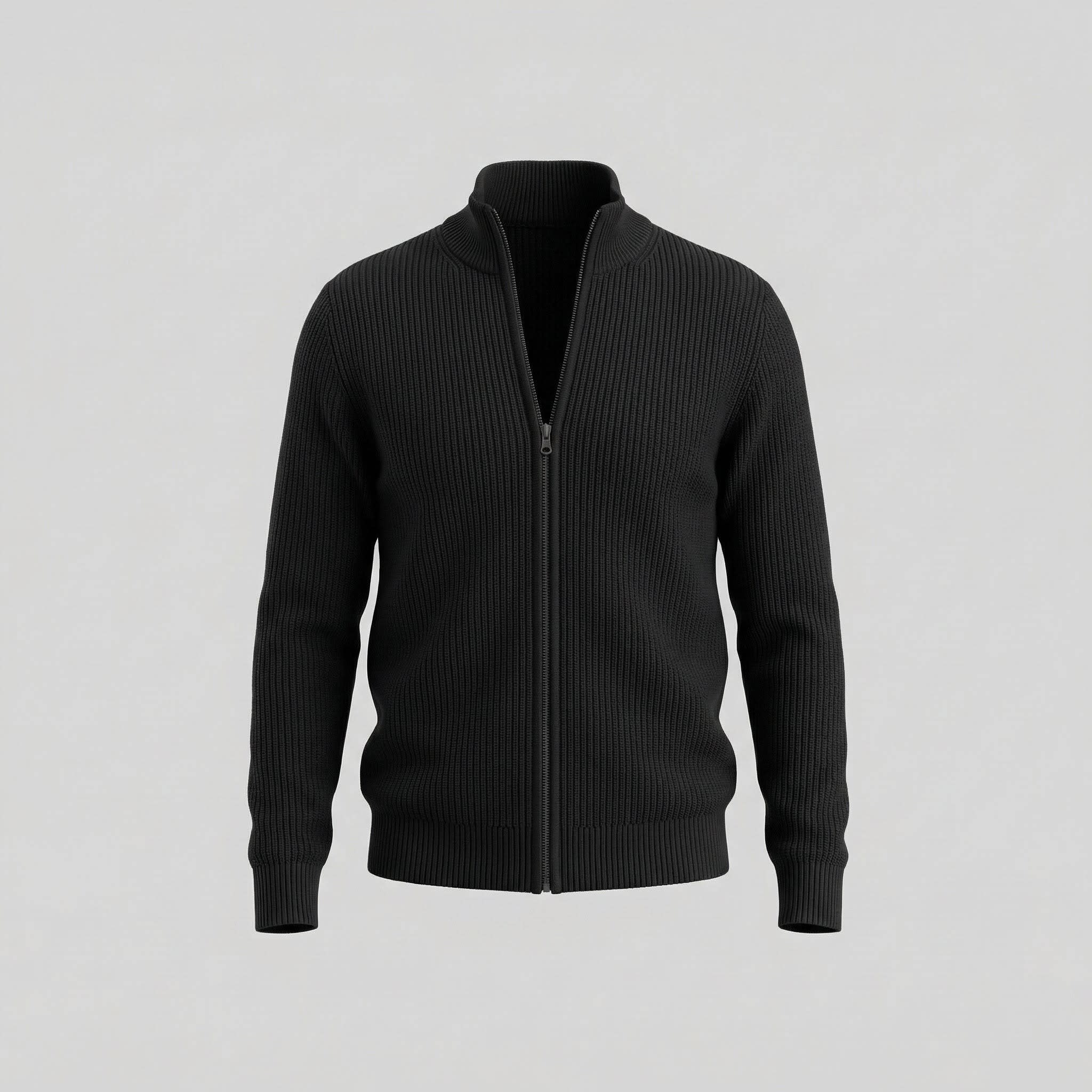 Parker Ribbed Zip Up Cardigan_10