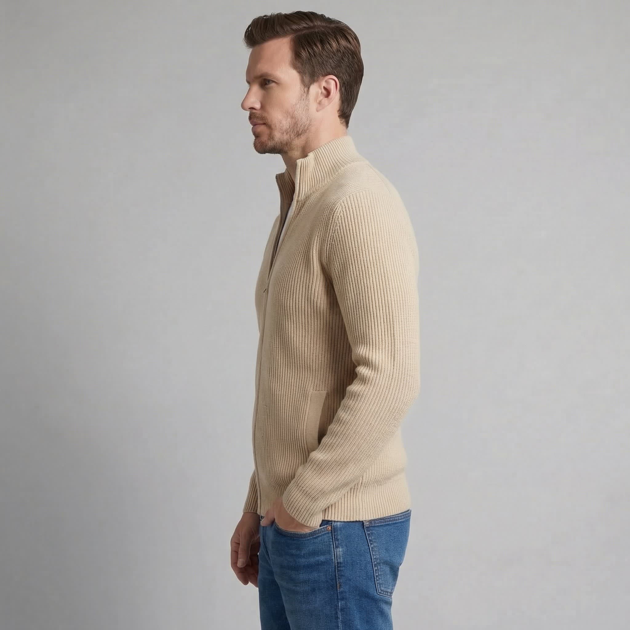 Parker Ribbed Zip Up Cardigan_2