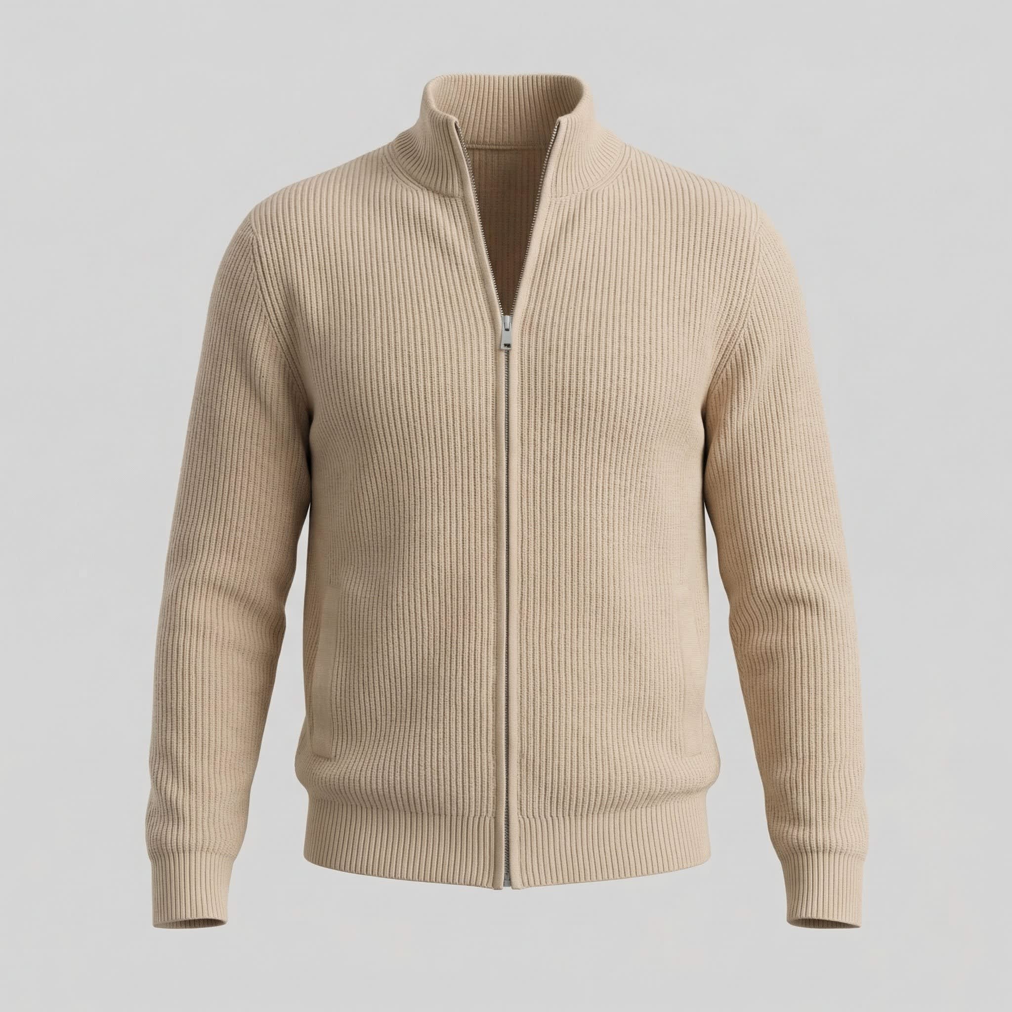 Parker Ribbed Zip Up Cardigan_5