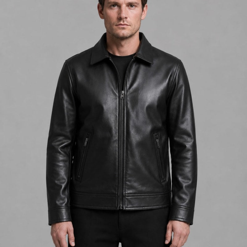 Matteo Faux Leather Zip Jacket_1