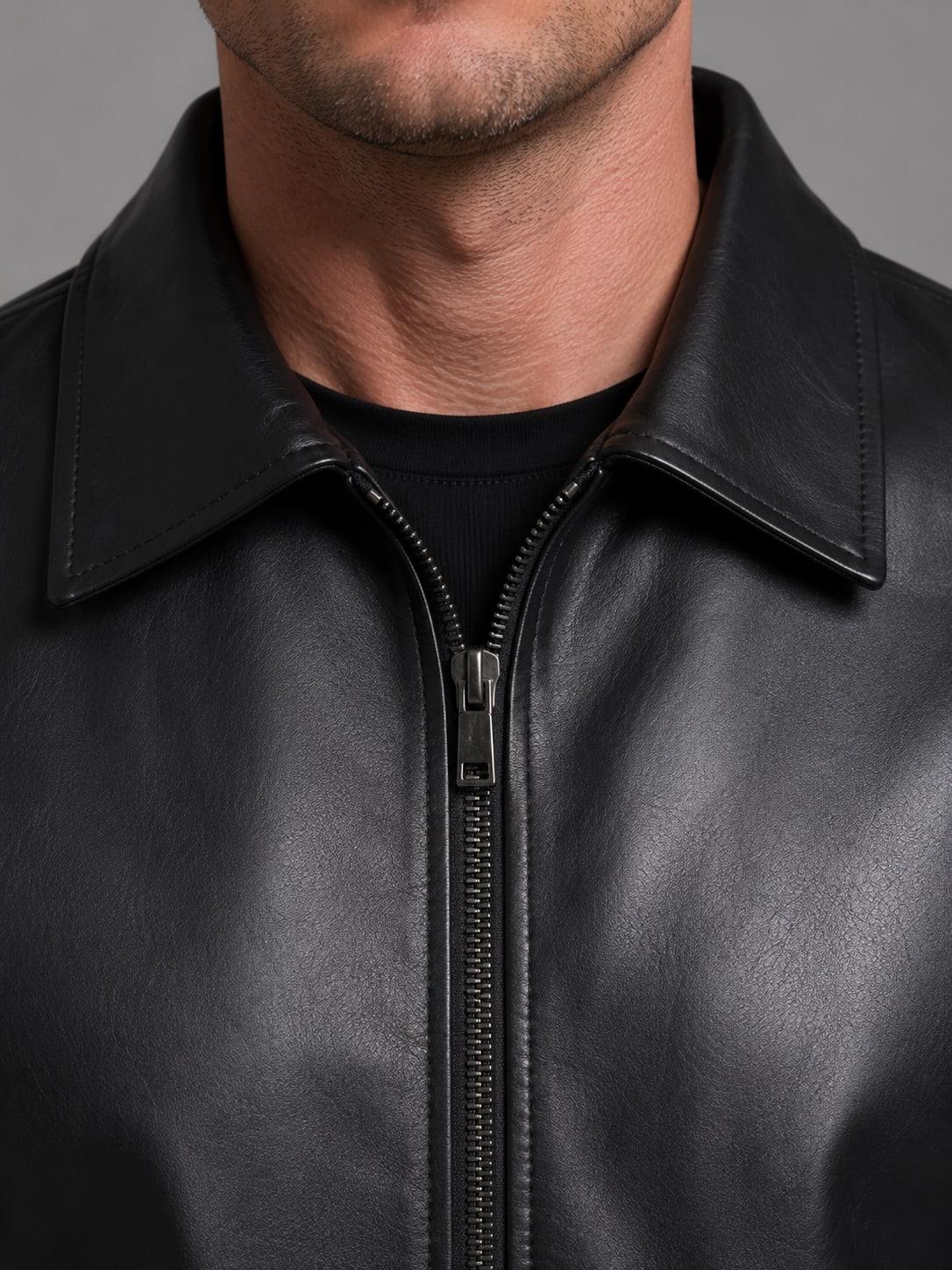 Matteo Faux Leather Zip Jacket_4