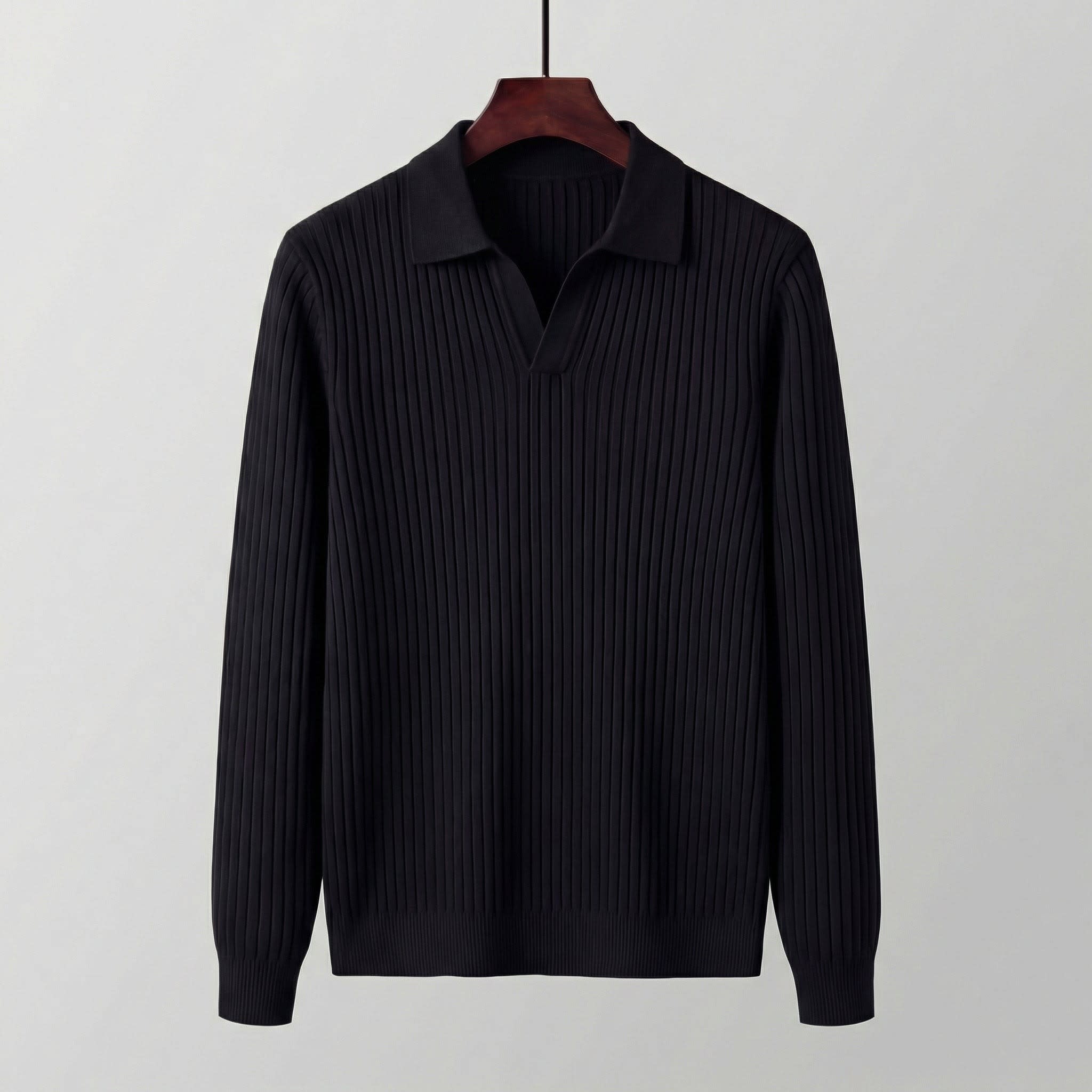 Shepherd Ribbed Long Sleeve Polo_10
