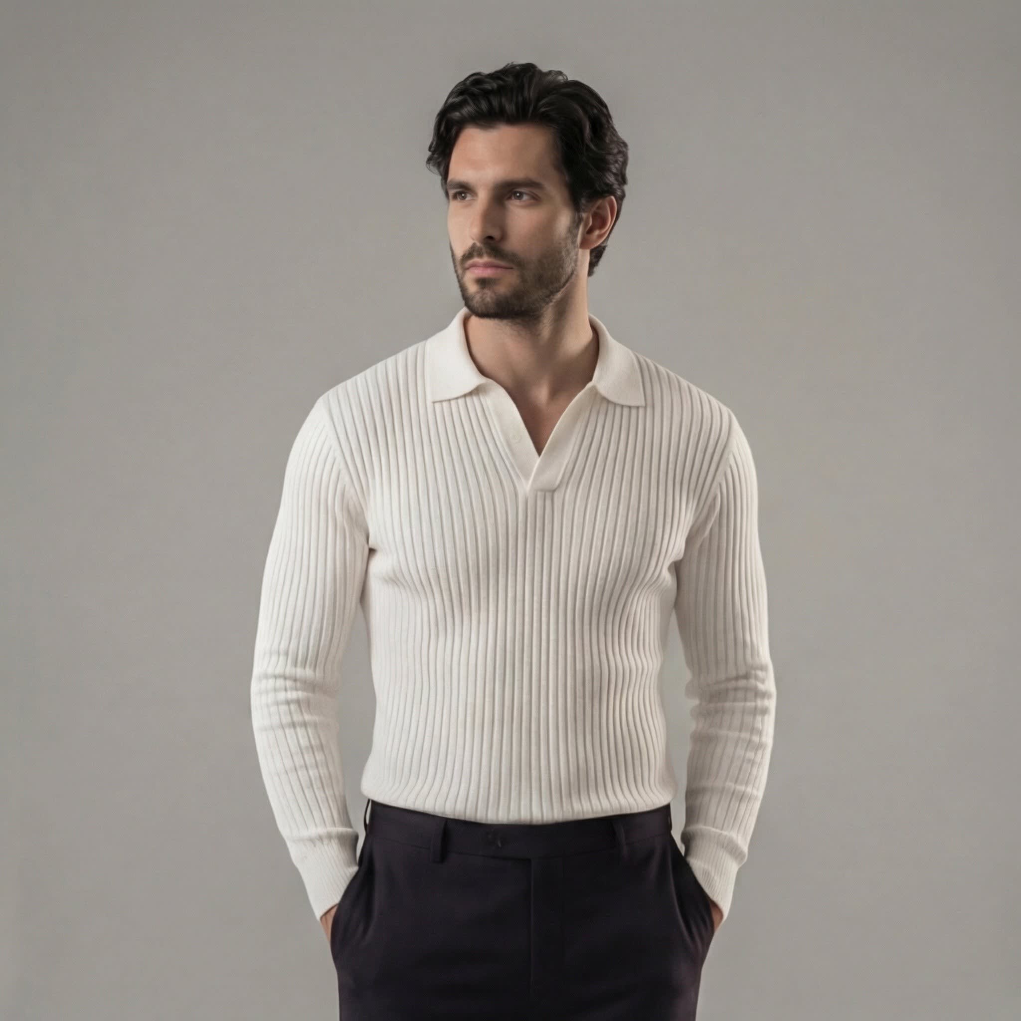 Shepherd Ribbed Long Sleeve Polo_3