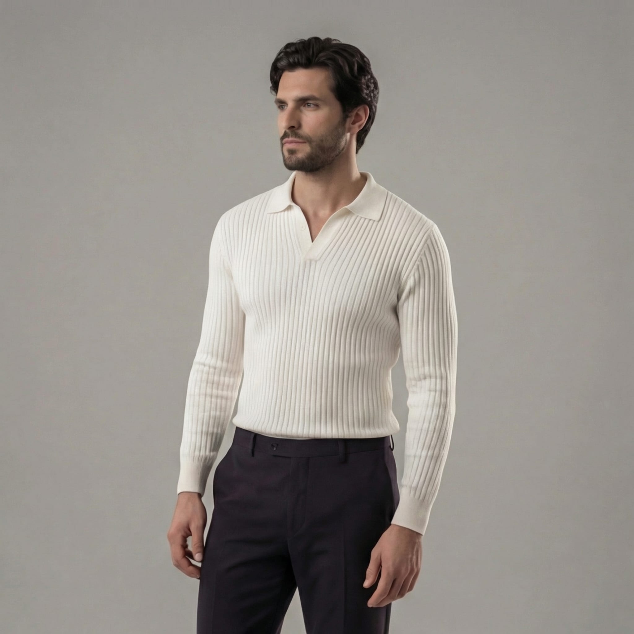 Shepherd Ribbed Long Sleeve Polo_5
