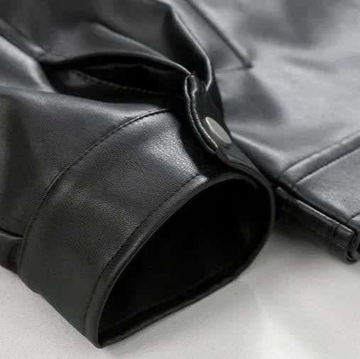 Deandre Oversized Faux Leather Bomber Jacket_4