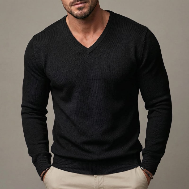Abel Slim Fit V Neck Sweater_1
