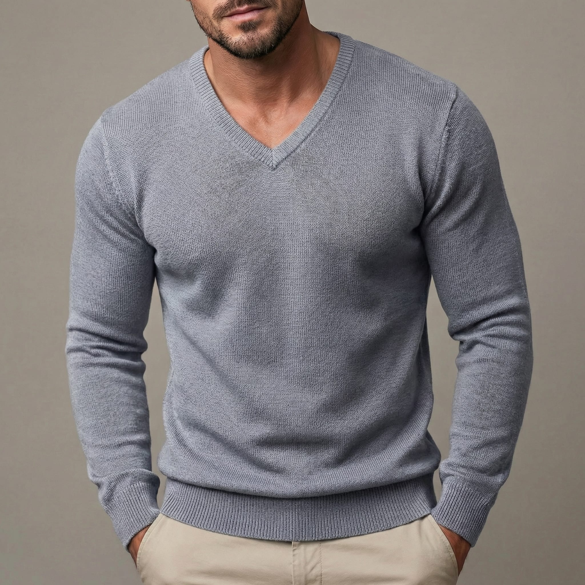 Abel Slim Fit V Neck Sweater_2
