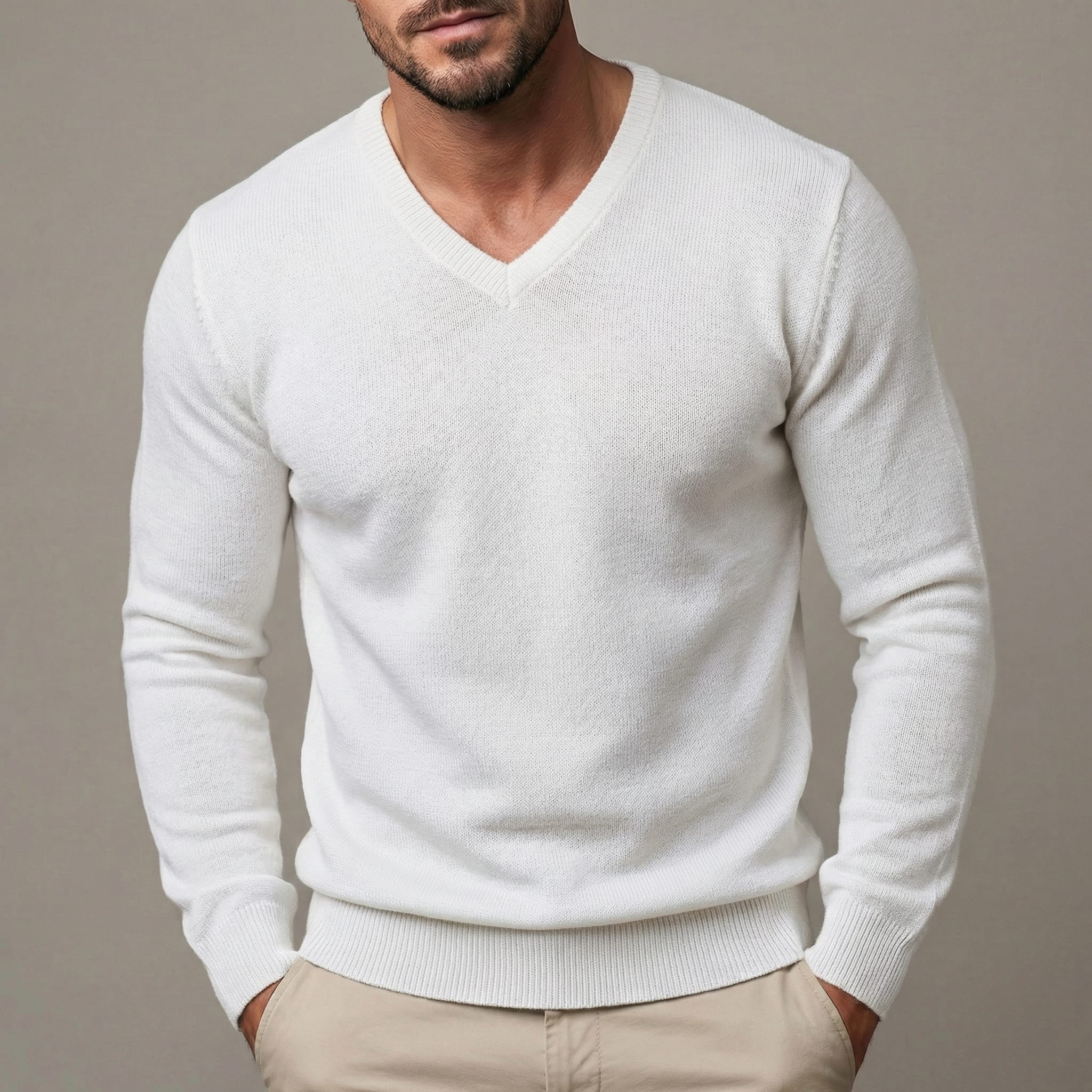 Abel Slim Fit V Neck Sweater_7