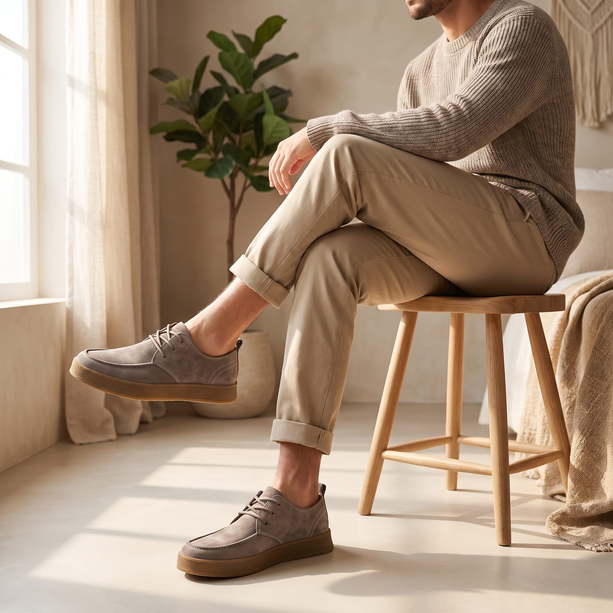 Enrique Faux Suede Lace-Up Casual Shoes_6