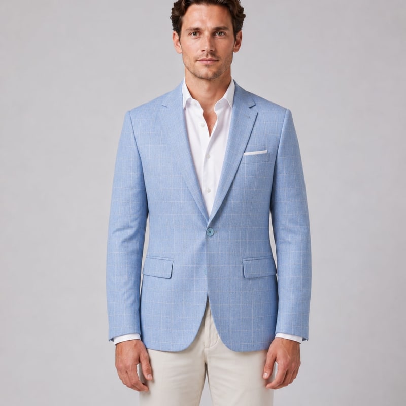 Anders Tailored Windowpane Check Blazer_1
