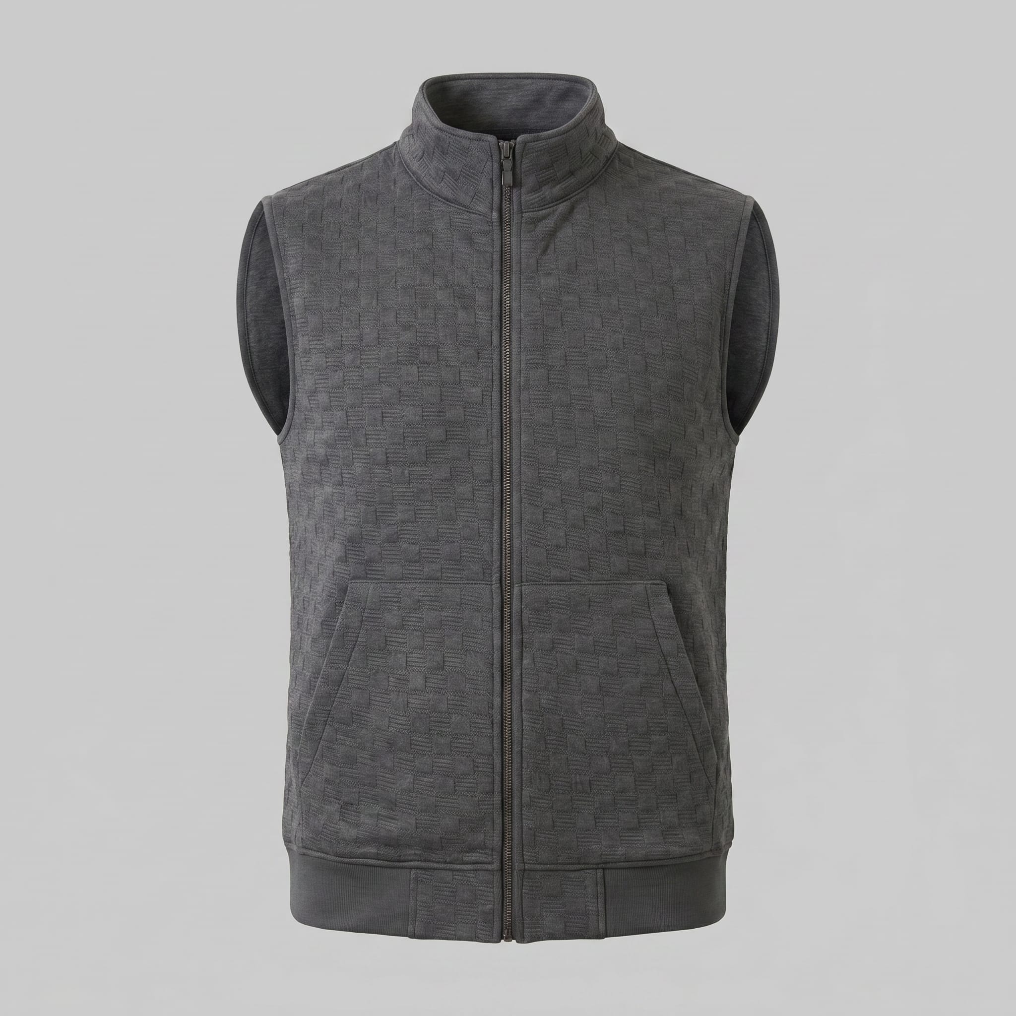 Callum Textured Knit Zip Vest_5