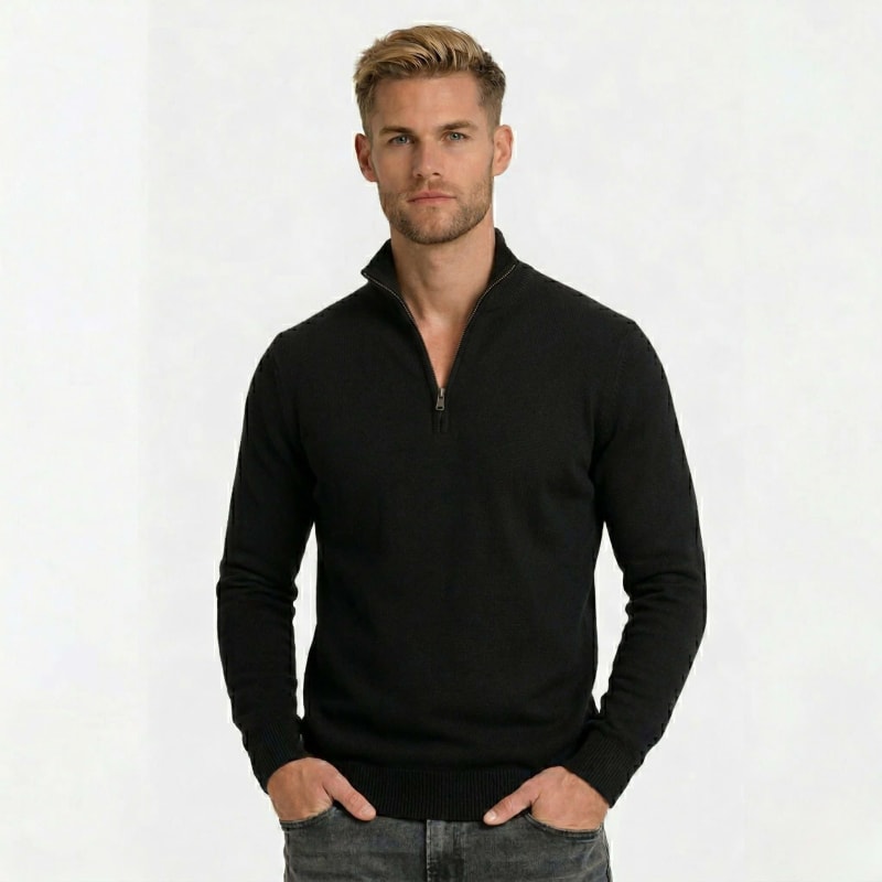 August Zip Up Knit Sweater_1