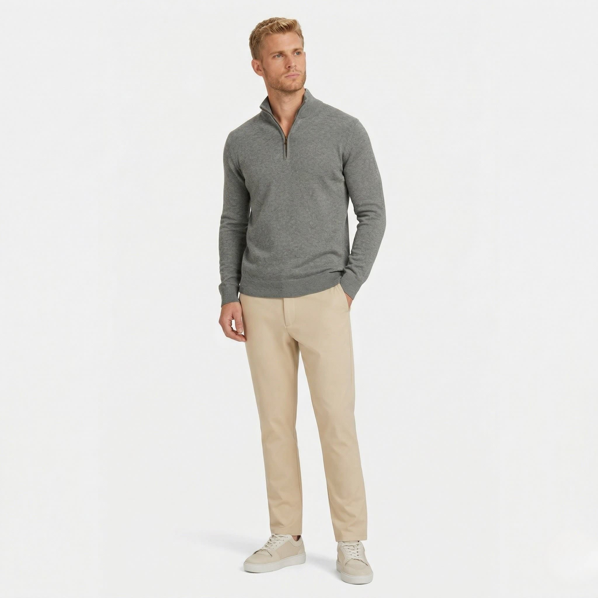 August Zip Up Knit Sweater_9