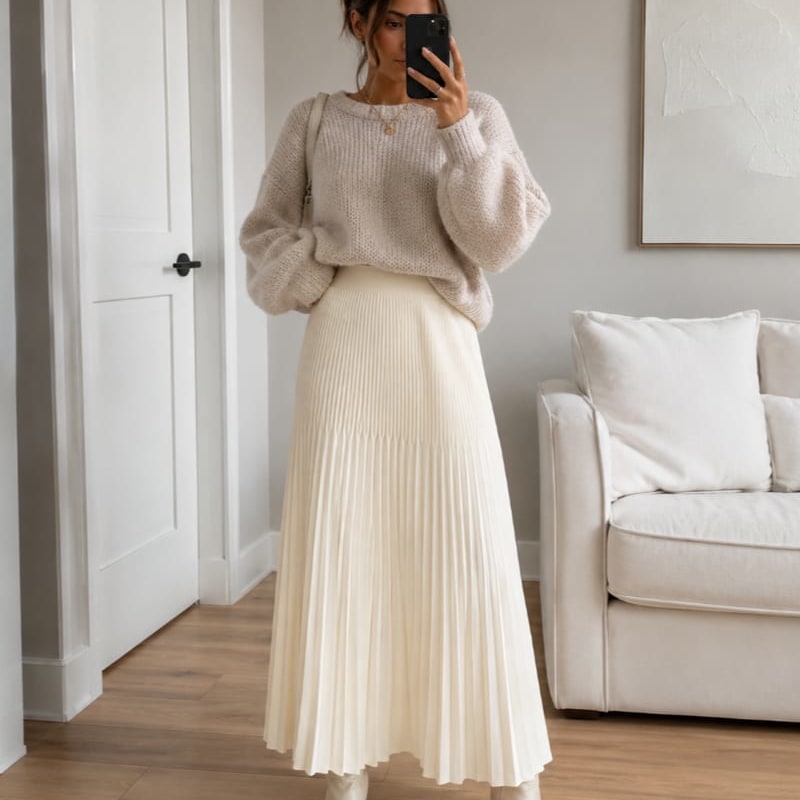 Ingrid Pleated Knit Maxi Skirt_1
