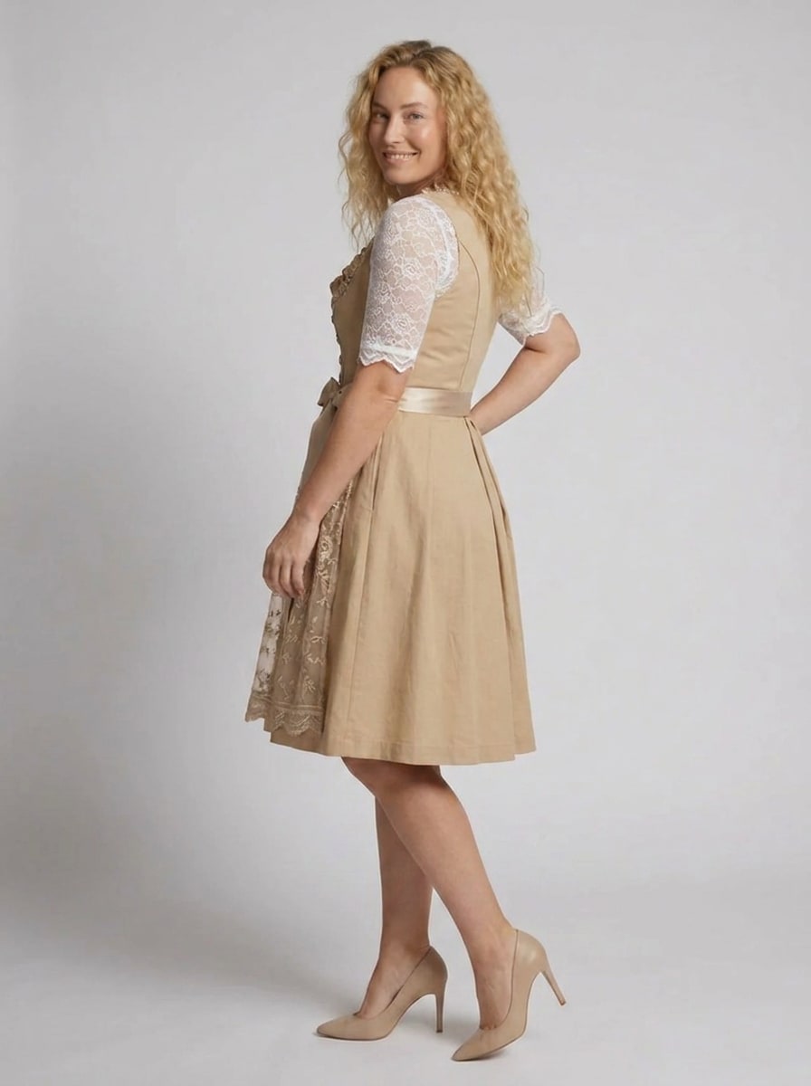 Elke Lace Trim Oktoberfest Dirndl Dress_2