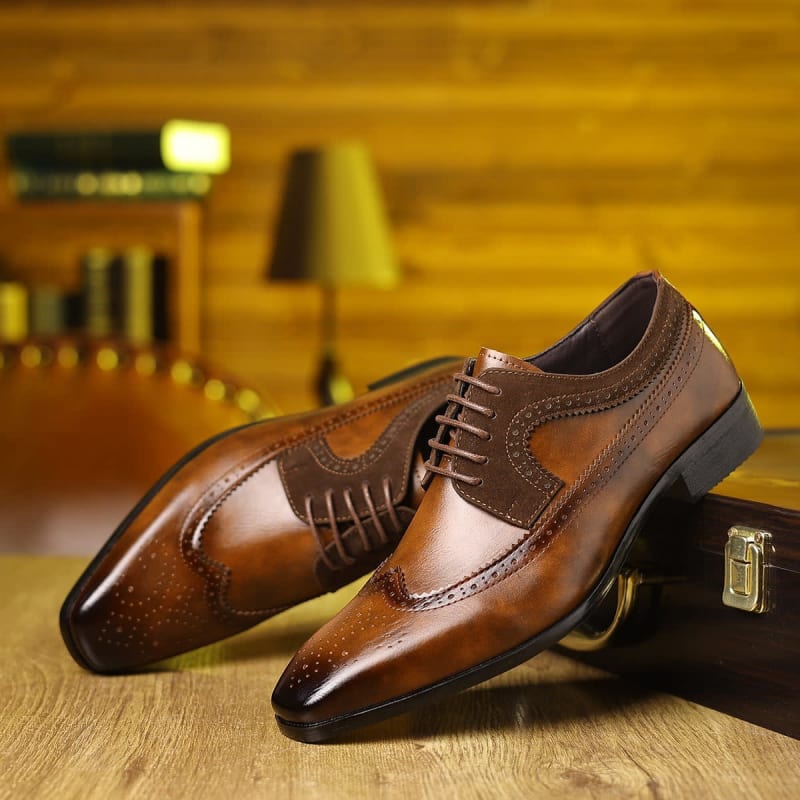 Leo Leather Wingtip Dress Shoes_1