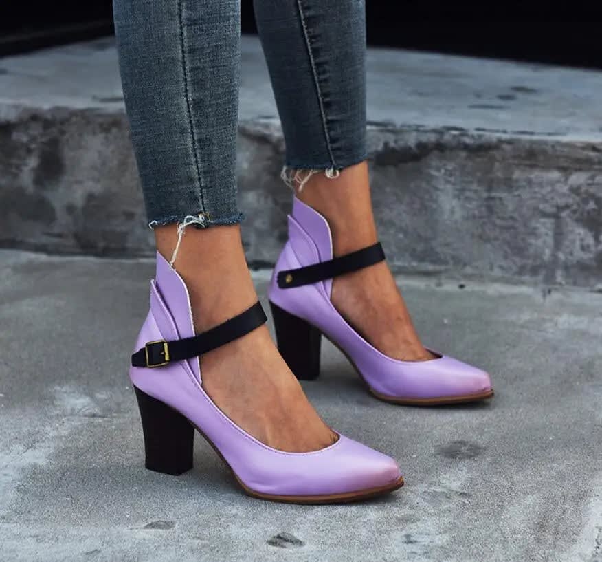 Katinka Two Tone Ankle Strap Pumps_2