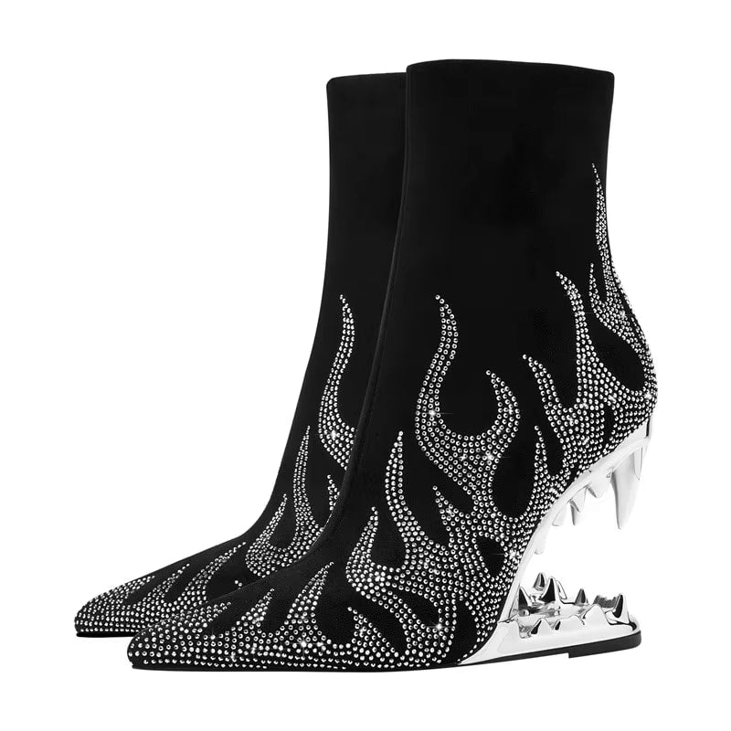 Jolanda Sculpted Heel Pointed Toe Ankle Boots_20