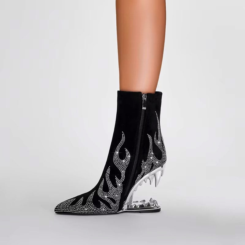 Jolanda Sculpted Heel Pointed Toe Ankle Boots_21