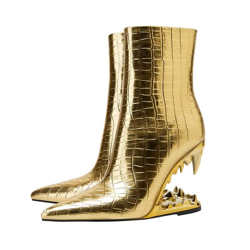 Jolanda Sculpted Heel Pointed Toe Ankle Boots_7