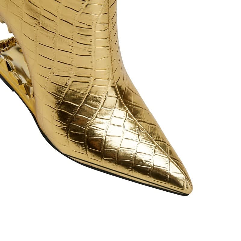 Jolanda Sculpted Heel Pointed Toe Ankle Boots_9