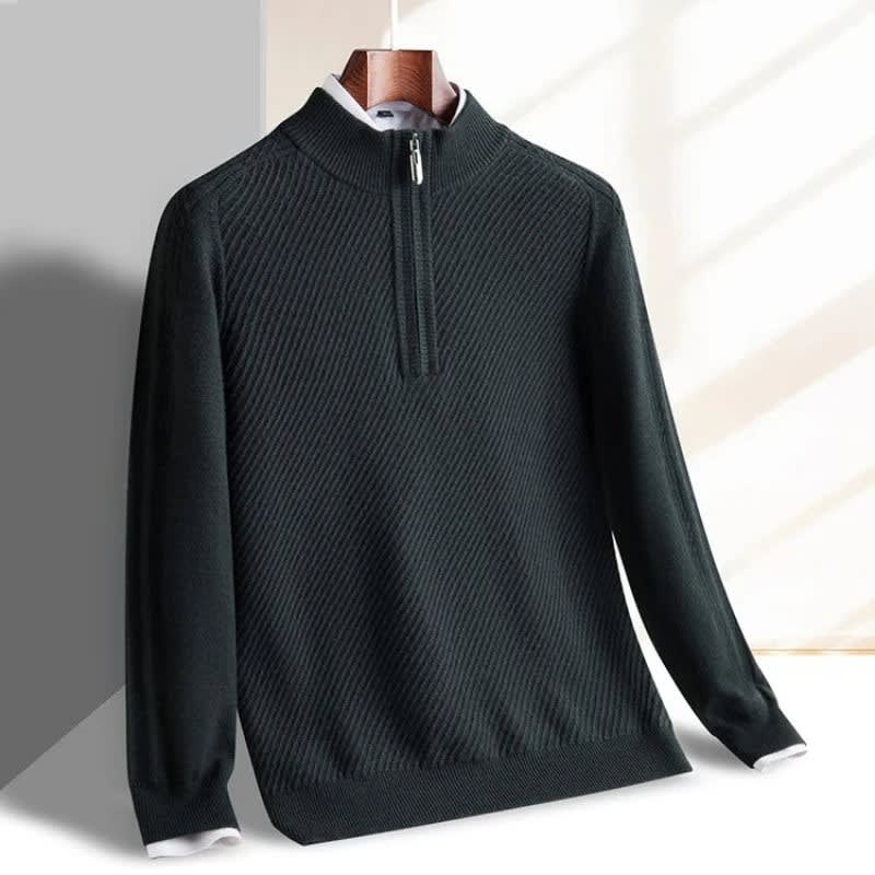 Kellan Ribbed Quarter Zip Sweater_5