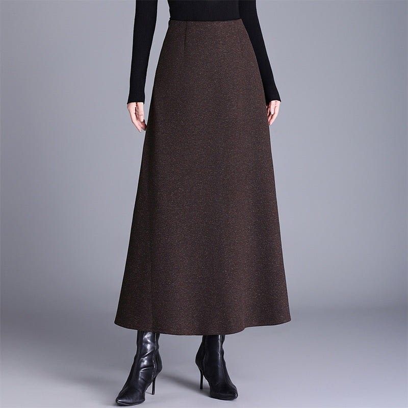 Olimpia Cashmere A Line Maxi Skirt_1